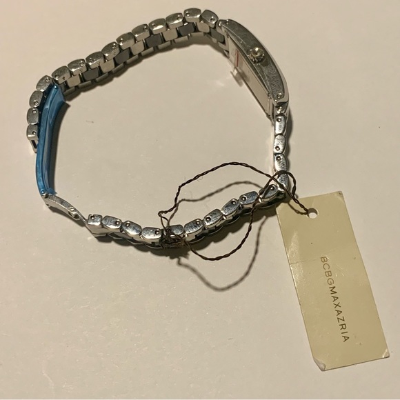 BCBGMAXAZRIA BG8047 Black Ceramic Link Stainless Steel Bracelet Watch BCBG NWT - Picture 7 of 7
